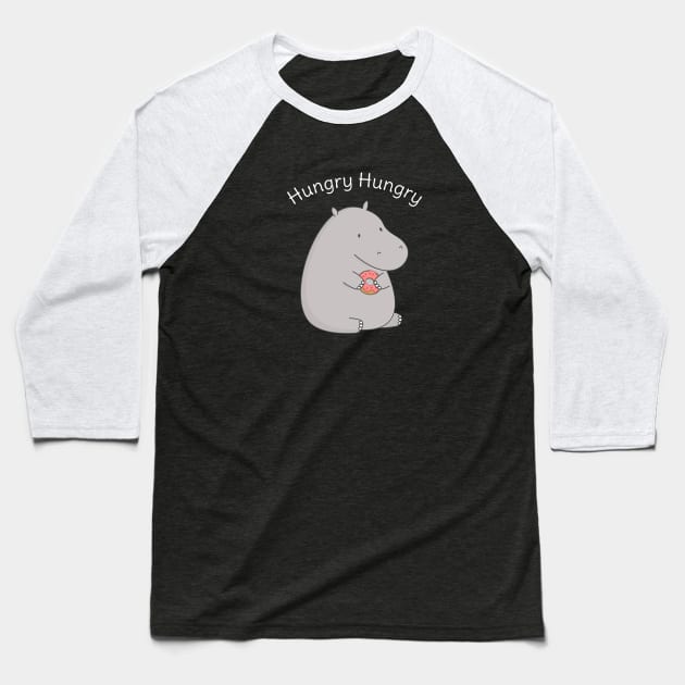 Funny Hippopotamus Pun T-Shirt Baseball T-Shirt by happinessinatee